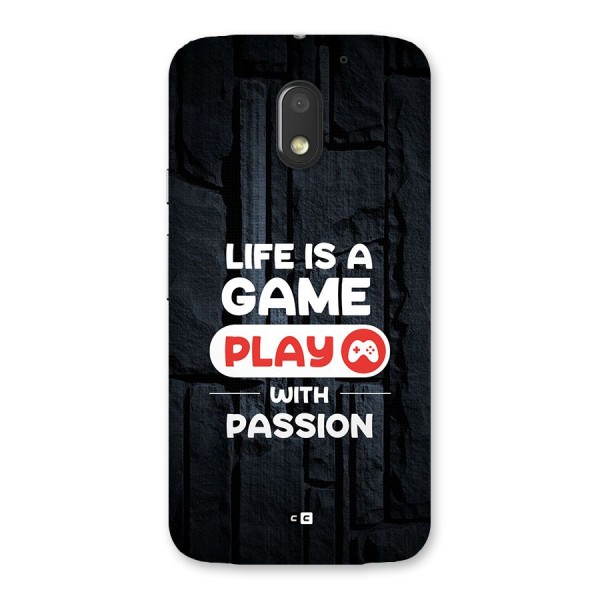 Play With Passion Back Case for Moto E3 Power