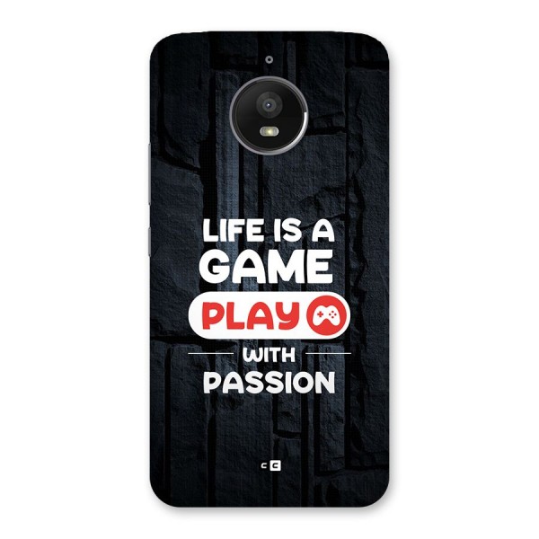 Play With Passion Back Case for Moto E4 Plus