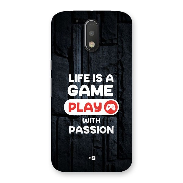 Play With Passion Back Case for Moto G4