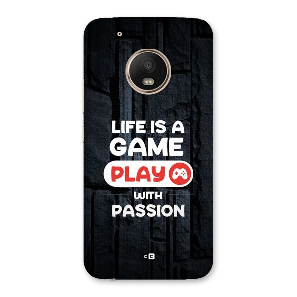 Play With Passion Back Case for Moto G5 Plus