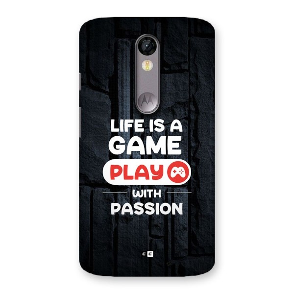 Play With Passion Back Case for Moto X Force