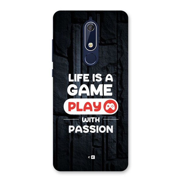 Play With Passion Back Case for Nokia 5.1