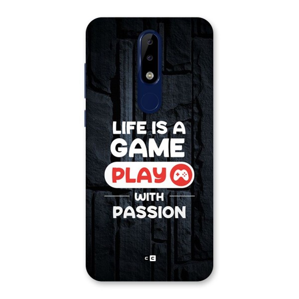 Play With Passion Back Case for Nokia 5.1 Plus