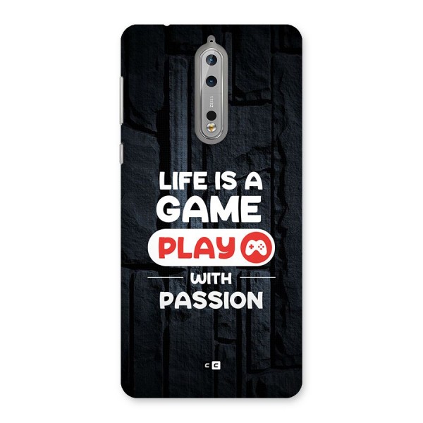 Play With Passion Back Case for Nokia 8