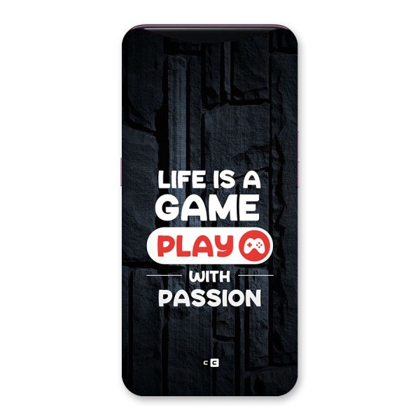 Play With Passion Back Case for Oppo Find X