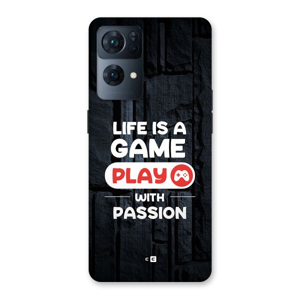 Play With Passion Back Case for Oppo Reno7 Pro 5G