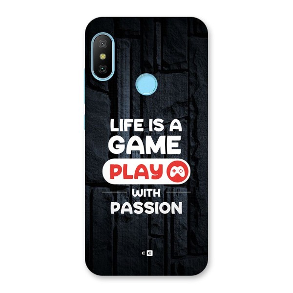 Play With Passion Back Case for Redmi 6 Pro