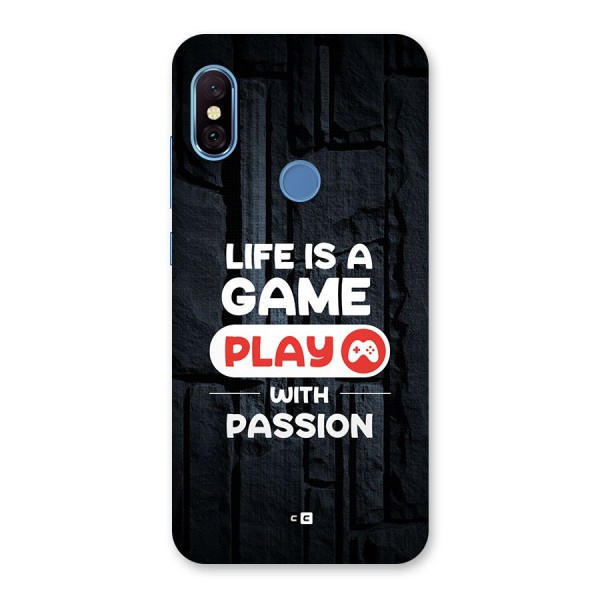 Play With Passion Back Case for Redmi Note 6 Pro