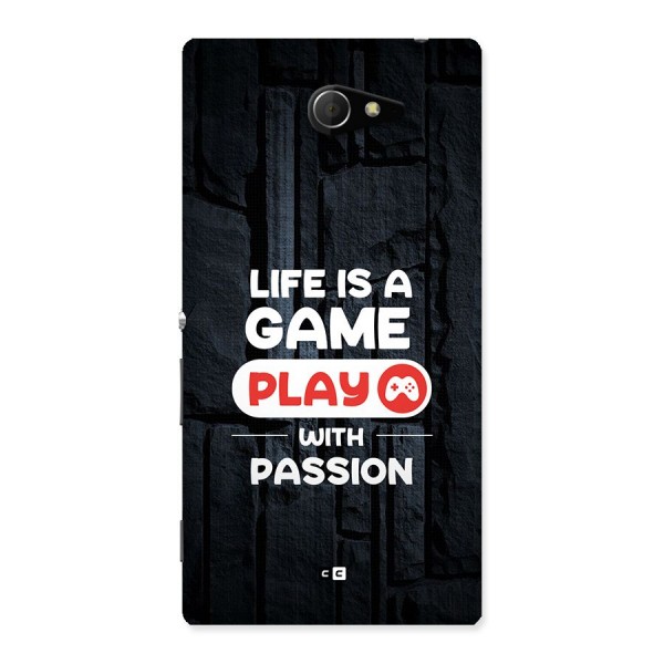 Play With Passion Back Case for Xperia M2