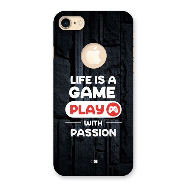 Play With Passion Back Case for iPhone 8 Logo Cut