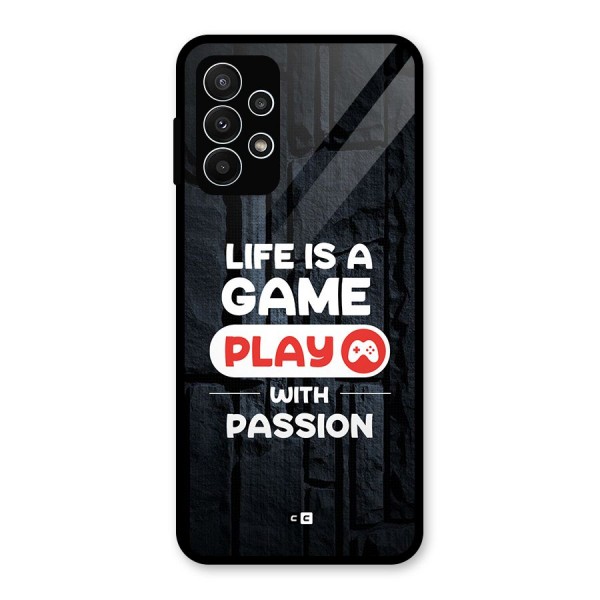 Play With Passion Glass Back Case for Galaxy A23