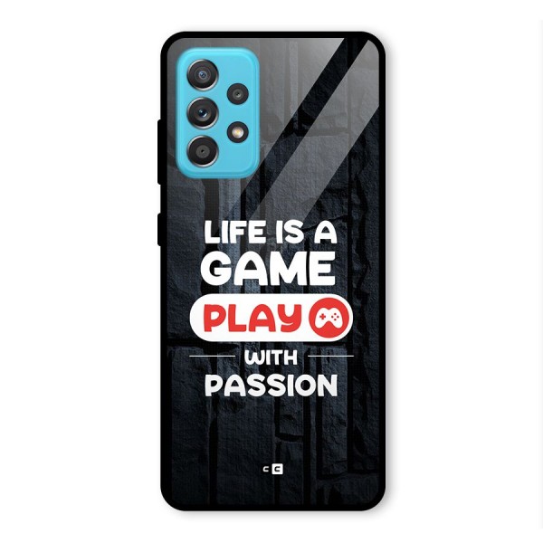 Play With Passion Glass Back Case for Galaxy A52