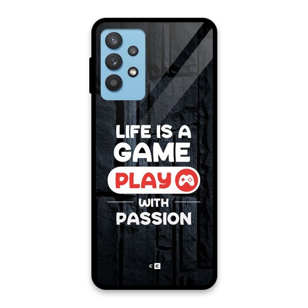 Play With Passion Glass Back Case for Galaxy M32 5G