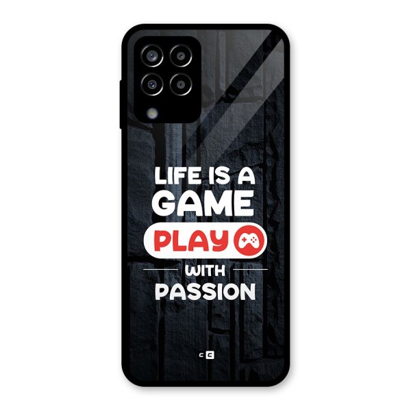 Play With Passion Glass Back Case for Galaxy M33