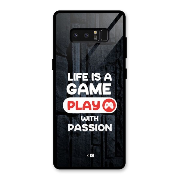 Play With Passion Glass Back Case for Galaxy Note 8