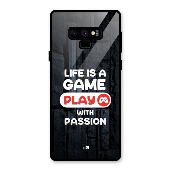 Play With Passion Glass Back Case for Galaxy Note 9