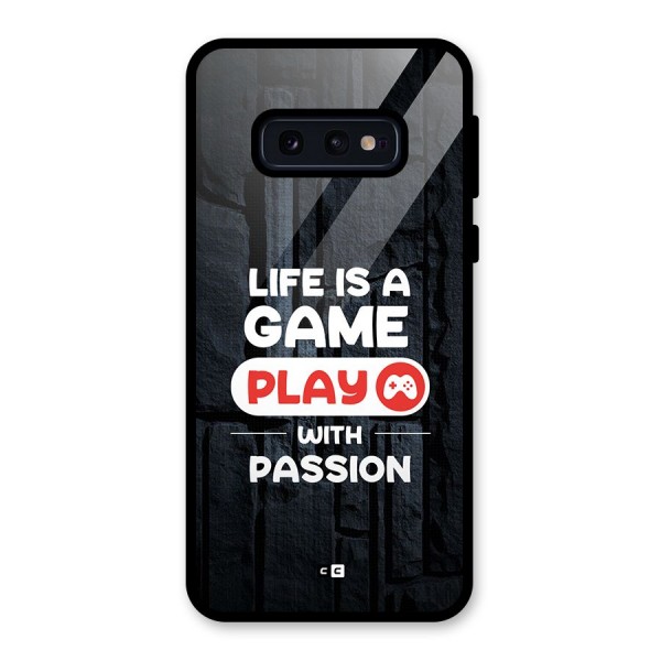 Play With Passion Glass Back Case for Galaxy S10e