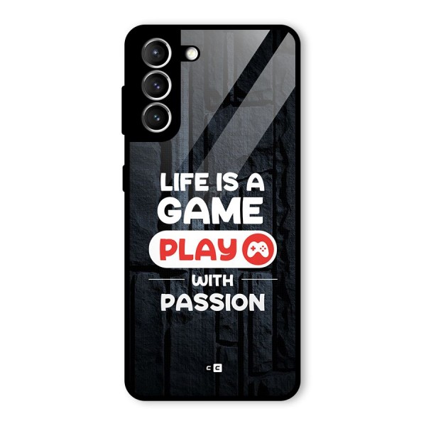 Play With Passion Glass Back Case for Galaxy S21 5G