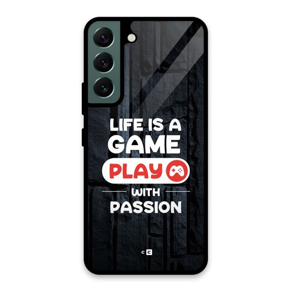 Play With Passion Glass Back Case for Galaxy S22 5G