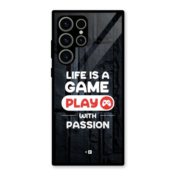Play With Passion Glass Back Case for Galaxy S23 Ultra
