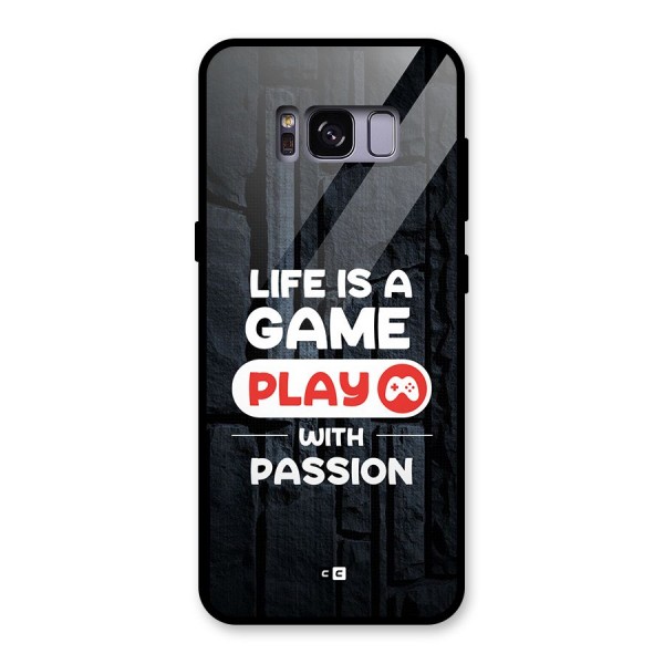 Play With Passion Glass Back Case for Galaxy S8