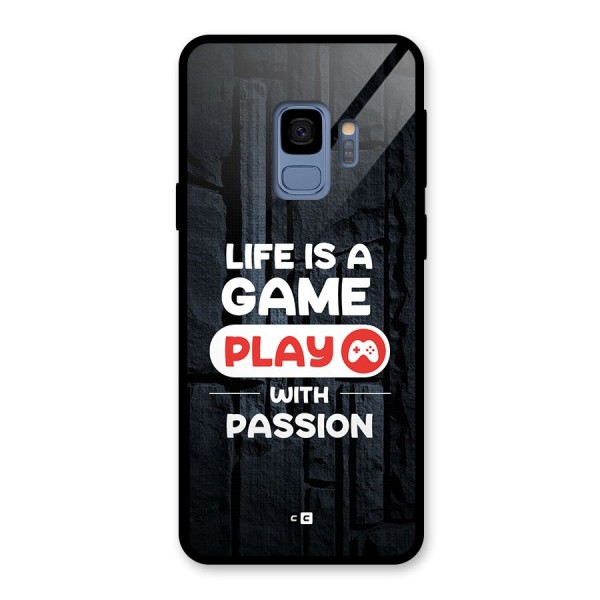 Play With Passion Glass Back Case for Galaxy S9