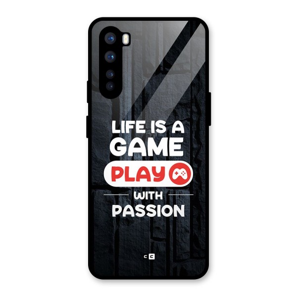 Play With Passion Glass Back Case for OnePlus Nord