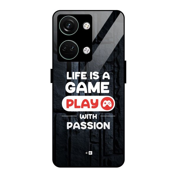 Play With Passion Glass Back Case for Oneplus Nord 3