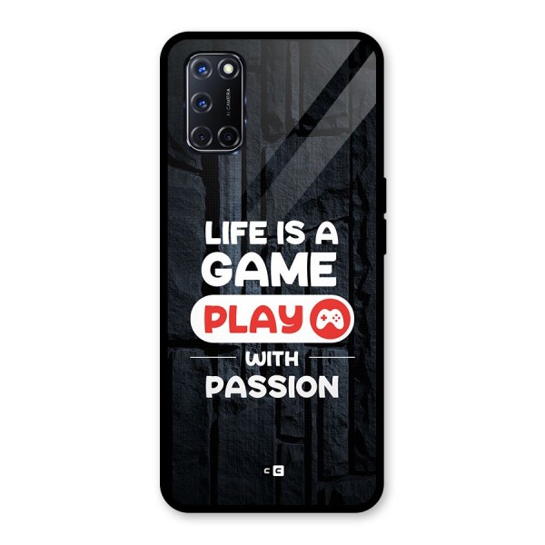 Play With Passion Glass Back Case for Oppo A52