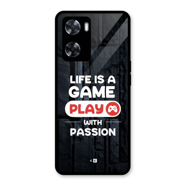 Play With Passion Glass Back Case for Oppo A57 2022