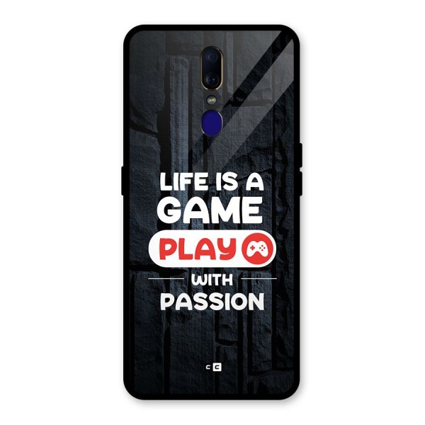 Play With Passion Glass Back Case for Oppo F11