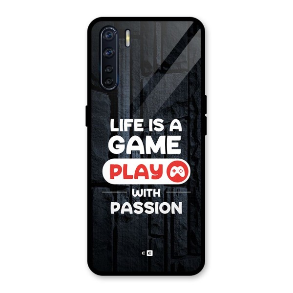 Play With Passion Glass Back Case for Oppo F15