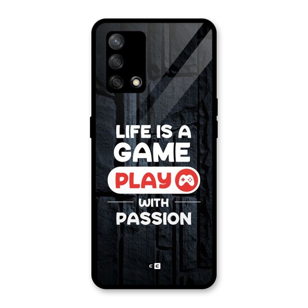 Play With Passion Glass Back Case for Oppo F19