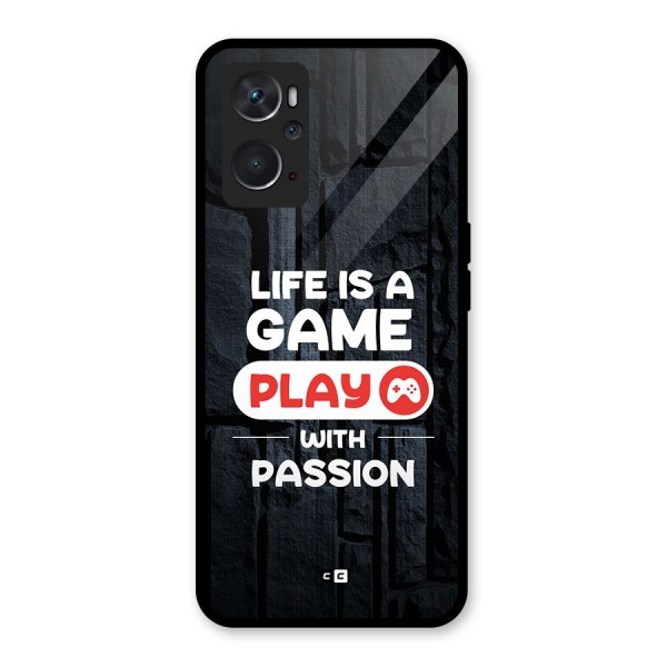 Play With Passion Glass Back Case for Oppo K10 4G