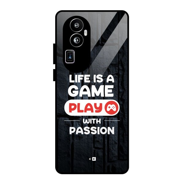Play With Passion Glass Back Case for Oppo Reno10 Pro Plus