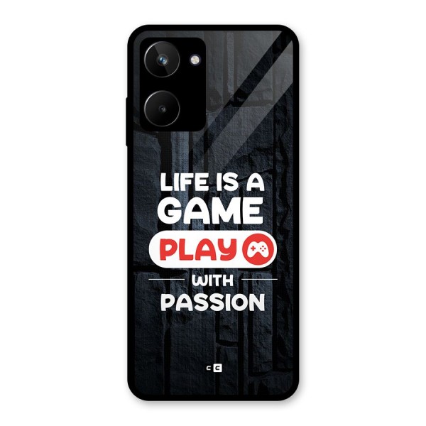 Play With Passion Glass Back Case for Realme 10