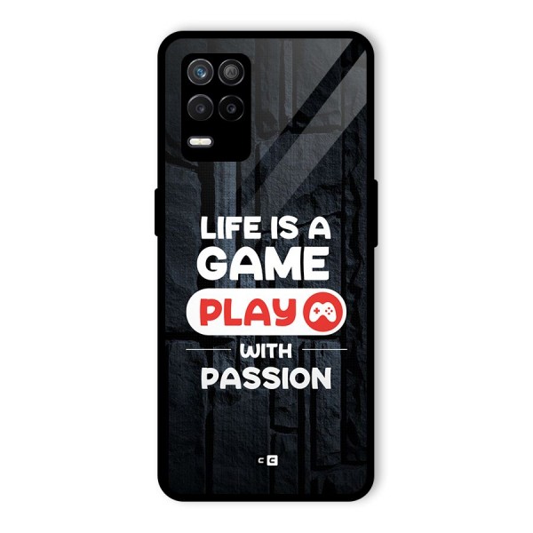 Play With Passion Glass Back Case for Realme 8s 5G