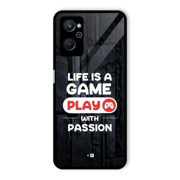 Play With Passion Glass Back Case for Realme 9i