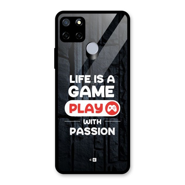 Play With Passion Glass Back Case for Realme C15