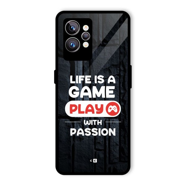 Play With Passion Glass Back Case for Realme GT2 Pro