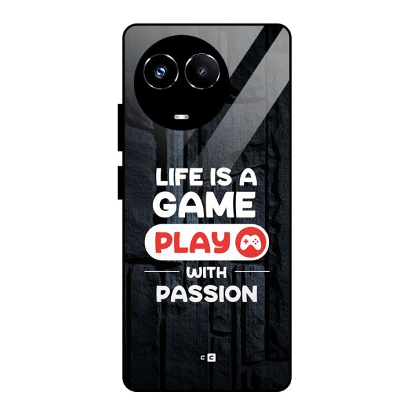 Play With Passion Glass Back Case for Realme Narzo 60X