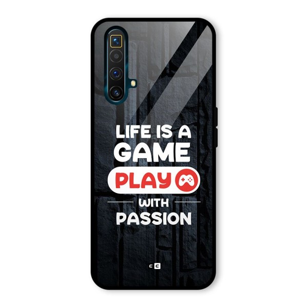 Play With Passion Glass Back Case for Realme X3 SuperZoom