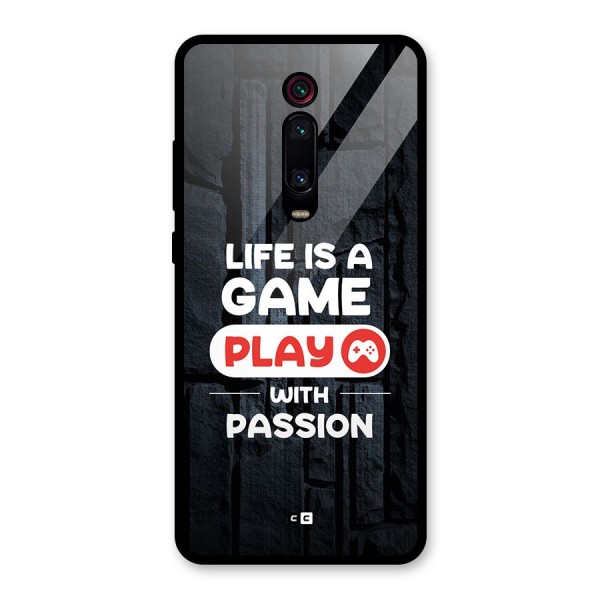 Play With Passion Glass Back Case for Redmi K20 Pro