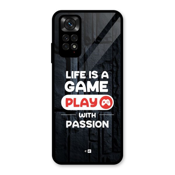 Play With Passion Glass Back Case for Redmi Note 11S