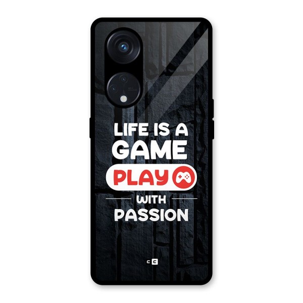 Play With Passion Glass Back Case for Reno8 T 5G