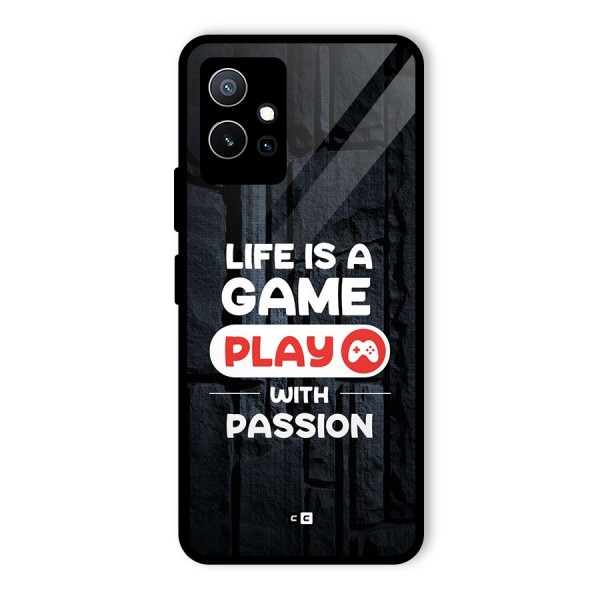 Play With Passion Glass Back Case for Vivo T1 5G