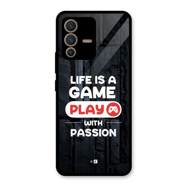 Play With Passion Glass Back Case for Vivo V23 5G