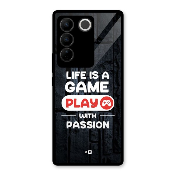 Play With Passion Glass Back Case for Vivo V27