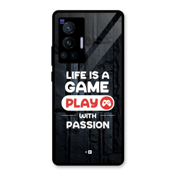 Play With Passion Glass Back Case for Vivo X70 Pro