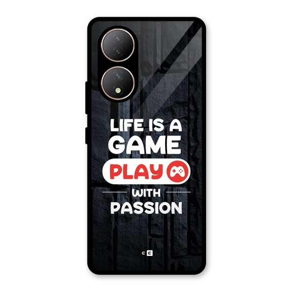 Play With Passion Glass Back Case for Vivo Y100A